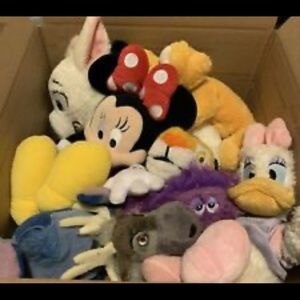 Box of used stuff animals